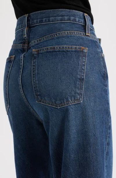Frame Straight-leg Jeans With Mid-rise Waist And Timeless Silhouette In Blue
