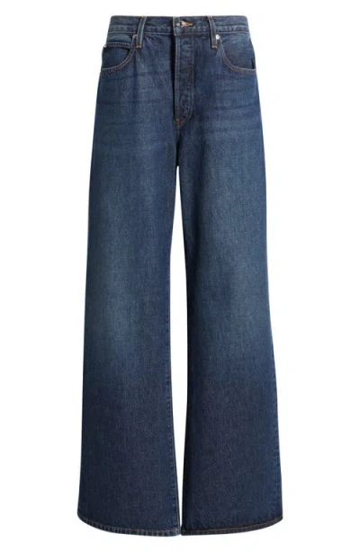 Frame Straight-leg Jeans With Mid-rise Waist And Timeless Silhouette In Blue