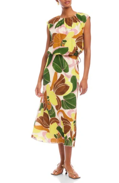 Fifteen Twenty Sami Sleeveless Top In Island Floral Print In Multi