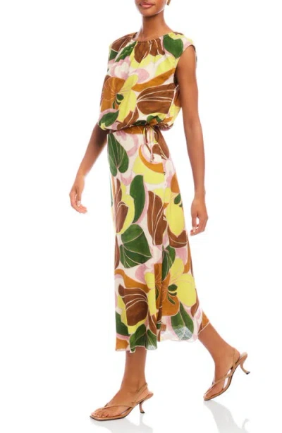 Fifteen Twenty Sami Sleeveless Top In Island Floral Print In Multi