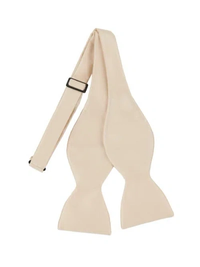 Brooklyn Brigade Solid Satin Bow Tie In Neutral