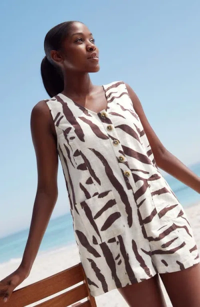 Next Zebra Print Sleeveless Romper