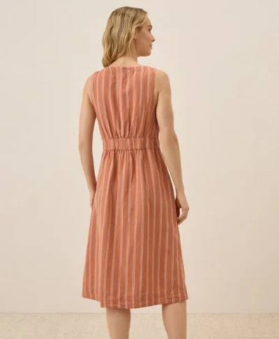 Pact Canopy Linen Blend Button-front Dress Made With Organic Cotton
