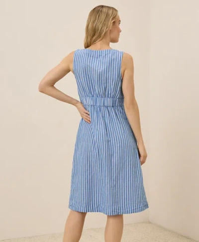 Pact Canopy Linen Blend Button-front Dress Made With Organic Cotton