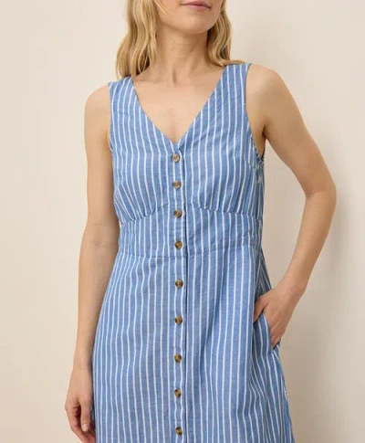 Pact Canopy Linen Blend Button-front Dress Made With Organic Cotton