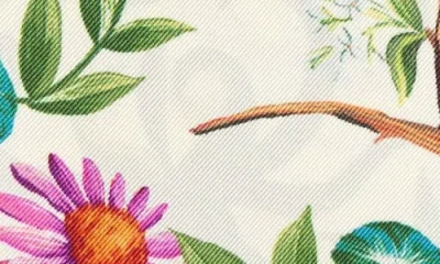 Clifton Wilson Olive Floral Silk Pocket Square In Green