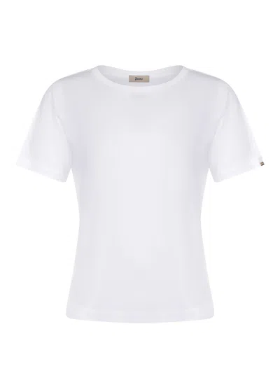 Herno T-shirt With Side Slits Button Details