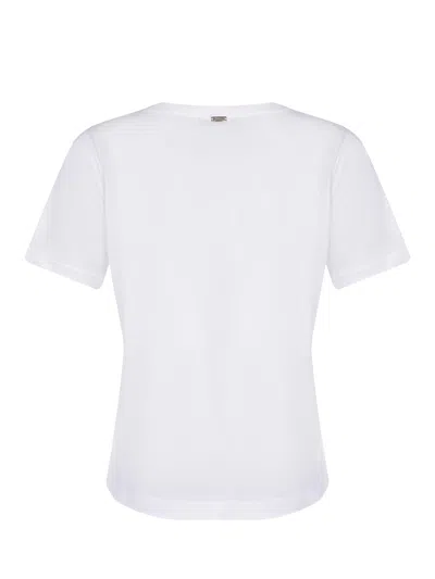 Herno T-shirt With Side Slits Button Details
