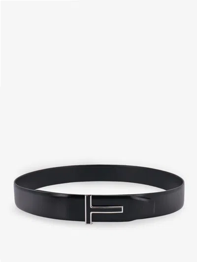 Tom Ford Leather Belt With Enamelled Logo