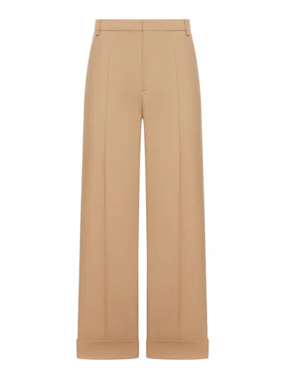 Valentino Camel-coloured Wool Trousers