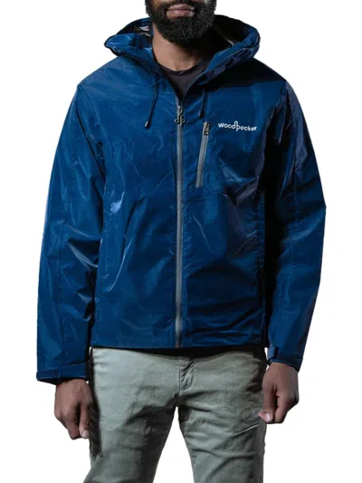 Woodpecker Wind Rain Shell Jacket In Blue