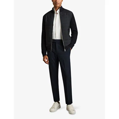 Reiss Navy Slim-fit Wool-blend Suit Trousers