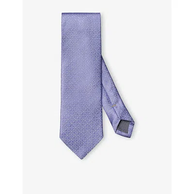Eton Mens  Geometric-pattern Silk Tie