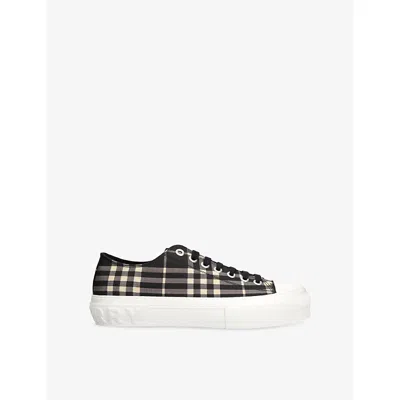 Burberry Checked Sneakers In Multicolor