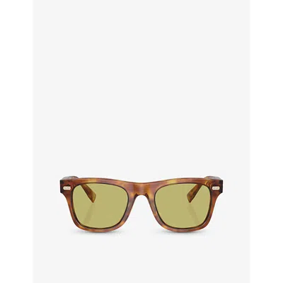 Brunello Cucinelli Polarized Acetate Square Sunglasses