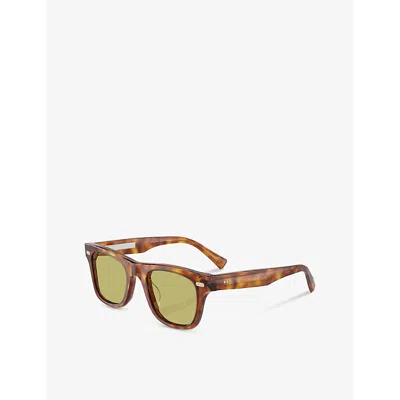 Brunello Cucinelli Polarized Acetate Square Sunglasses