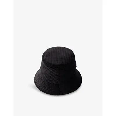 Prada Men's Triangle Logo Corduroy Bucket Hat