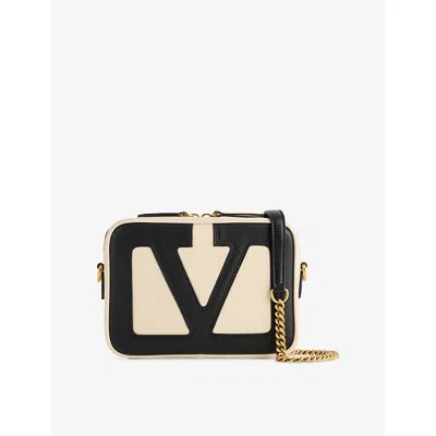 Valentino Ivory Nappa Leather Viva Superstar Crossbody Bag In Multi