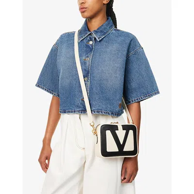 Valentino Ivory Nappa Leather Viva Superstar Crossbody Bag In Multi
