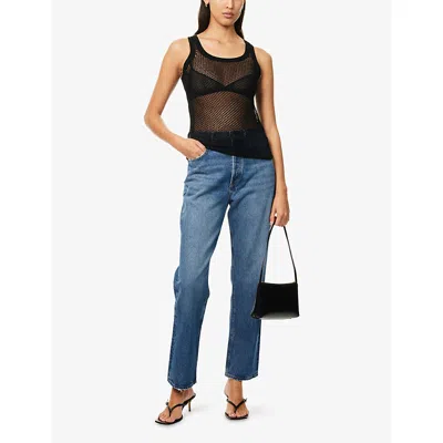 Agolde Ren High Rise Wide Leg Jean Shrine In Blue