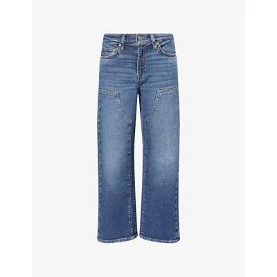 7 For All Mankind Womens  Alexa Cropped Crop-leg Stretch-denim Blend Jeans