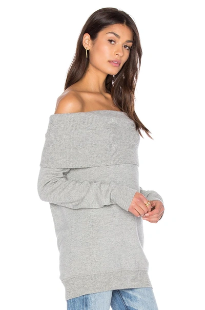 Alexander Wang T Wool And Cashmere Off-the-shoulder Sweater In Heather ...