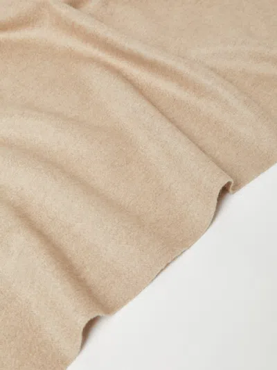 Max Mara Rectangular Cashmere Shawl In Neutral