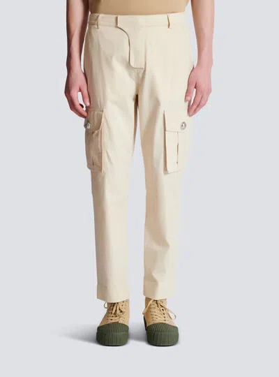 Balmain Cargo Cotton Pants Pockets