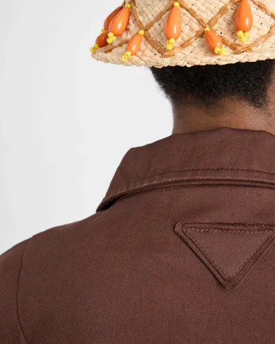Prada Brown High Neck Jacket
