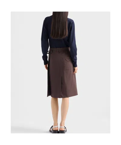 Prada Poplin Wrap Skirt