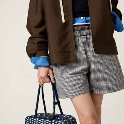 Miu Miu Checked Technical Fabric Bermudas