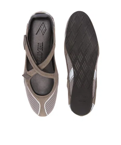 Attico Floor 01 Flat Ballerina In Gray