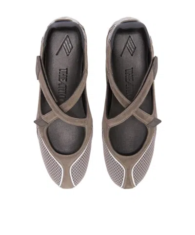 Attico Floor 01 Flat Ballerina In Gray