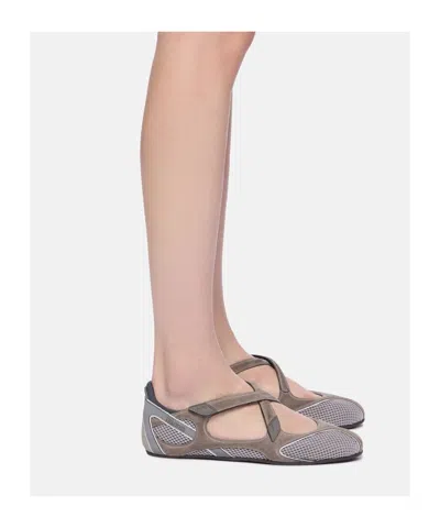 Attico Floor 01 Flat Ballerina In Gray