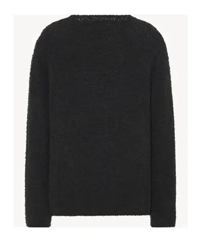 The Row Black Cashmere Mirr Oversize Sweater In Black