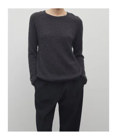 The Row Black Cashmere Mirr Oversize Sweater In Black
