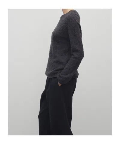 The Row Black Cashmere Mirr Oversize Sweater In Black