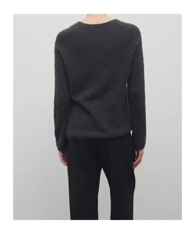 The Row Black Cashmere Mirr Oversize Sweater In Black