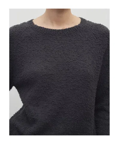 The Row Black Cashmere Mirr Oversize Sweater In Black