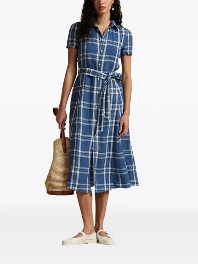 Polo Ralph Lauren Plaid Linen Shirtdress