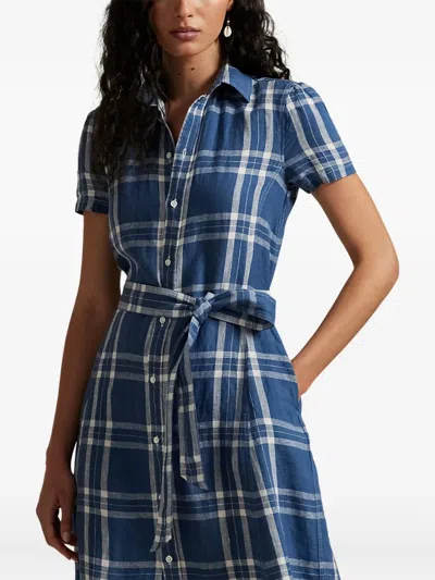 Polo Ralph Lauren Plaid Linen Shirtdress