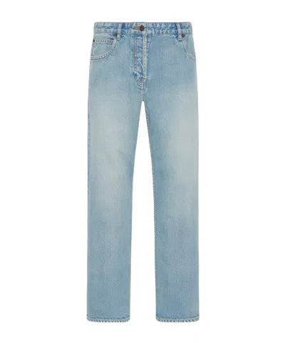 The Row Mid-rise Slim Fit Jeans In Blue