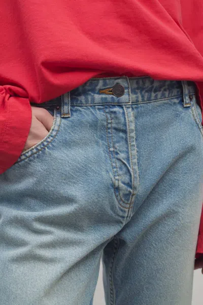 The Row Mid-rise Slim Fit Jeans In Blue