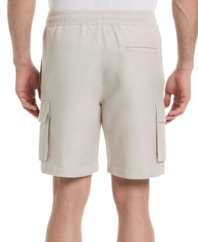 Cubavera Men's 8" Drawstring Linen Cargo Shorts In Neutral