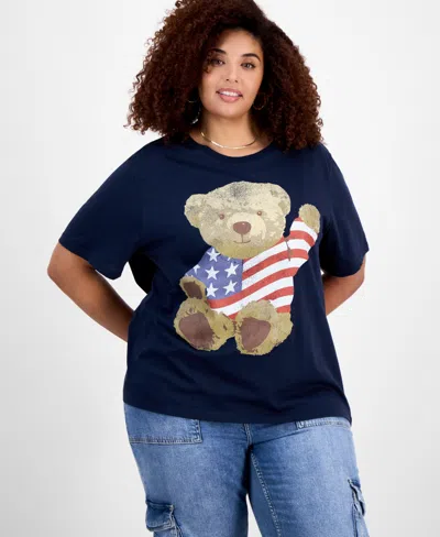 Grayson Threads, The Label Trendy Plus Size Americana Teddy Tee