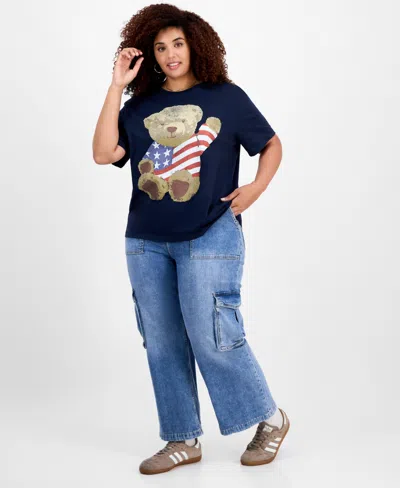 Grayson Threads, The Label Trendy Plus Size Americana Teddy Tee