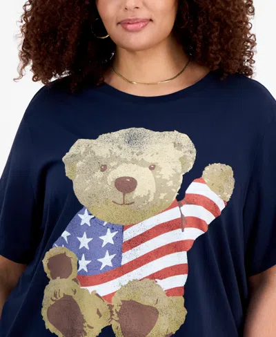 Grayson Threads, The Label Trendy Plus Size Americana Teddy Tee