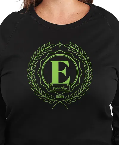 Hybrid Apparel Plus Size Wicked Elphaba E Graphic Pullover T-shirt In Black