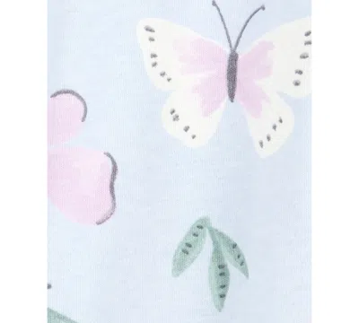 Carter's Baby Girls Butterfly 2-way-zipper Cotton Sleep And Play Footed Coverall