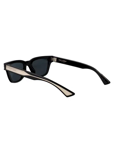 Saint Laurent Black-crystal-black Recycled Acetate Sunglasses